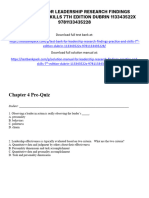 Leadership Research Findings Practice and Skills 7th Edition DuBrin Test Bank 1