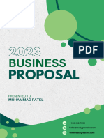 Green and Tan Playful Business Proposal Cover Page