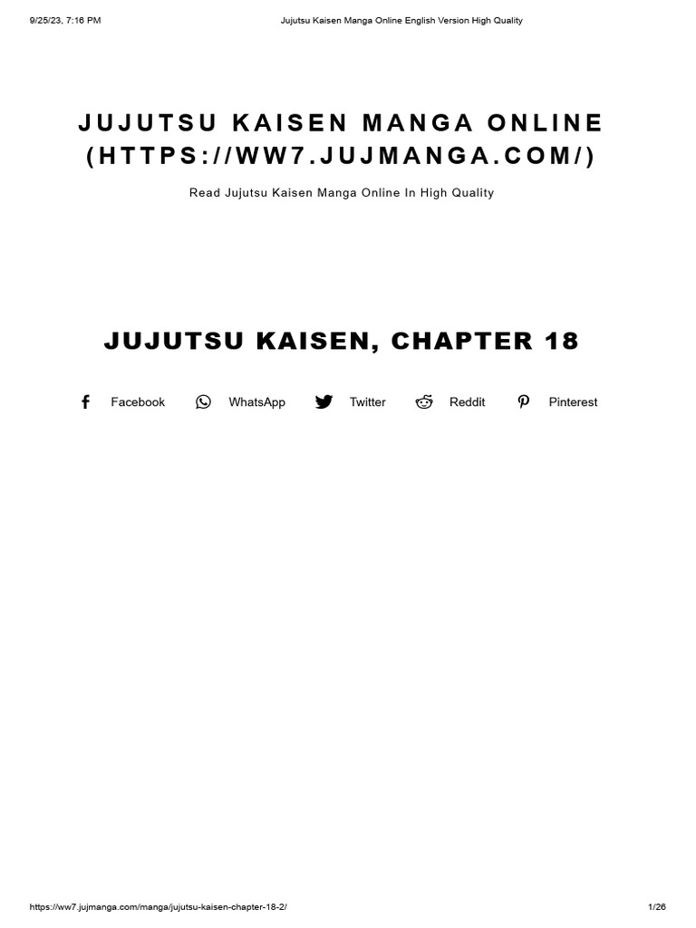 Jujutsu Kaisen, Chapter 1 - Jujutsu Kaisen Manga Online