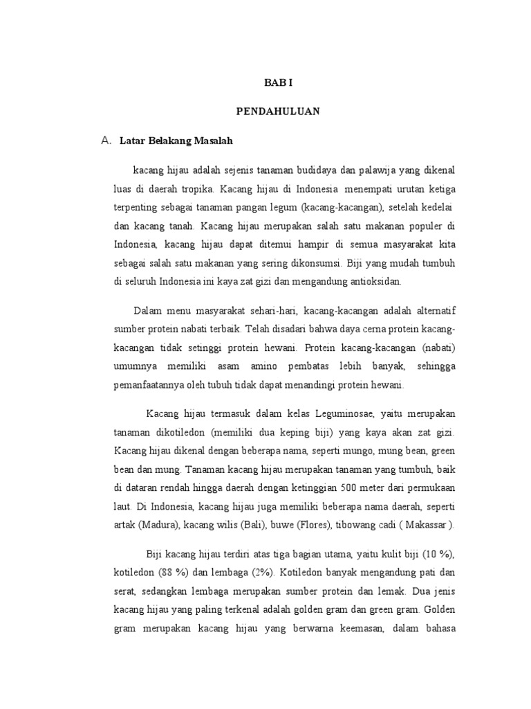 Bab I Kacang Hijau