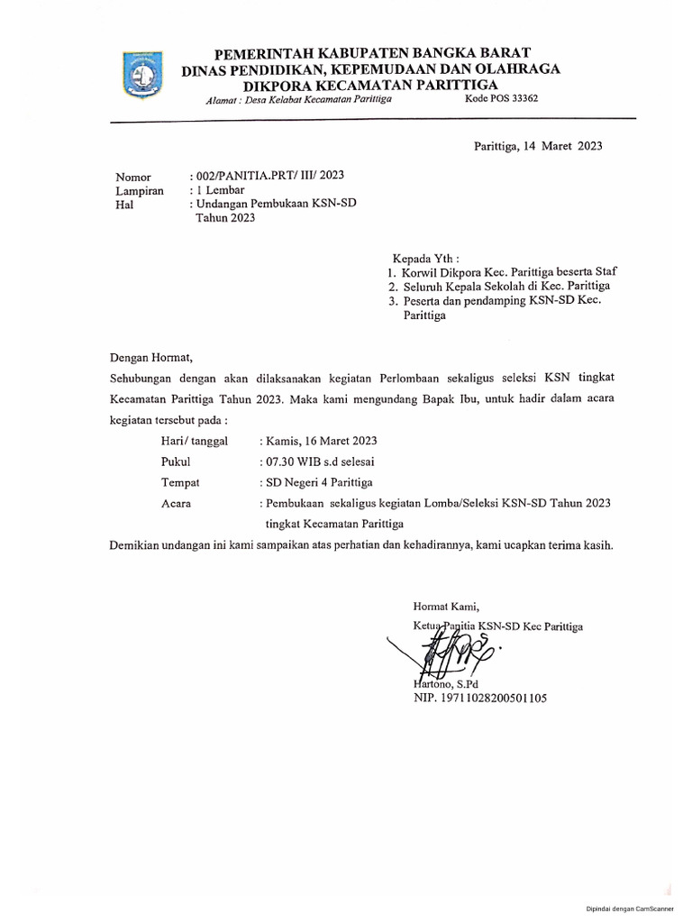 Undangan Pembukaan | PDF