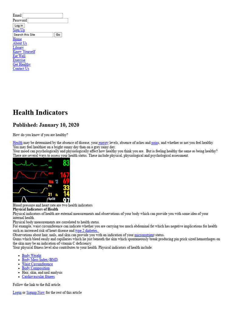 Week 007 Health Indicators PDF