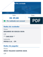 Valor Data: Comprovante de Pix Enviado