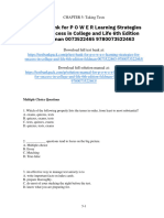 P O W E R Learning Strategies For Success in College and Life 6th Edition Feldman Test Bank 1