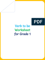 Verb To Be Worksheet For Grade 1