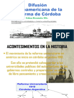 Difusión Latinoamericana de La Reforma de Córdoba