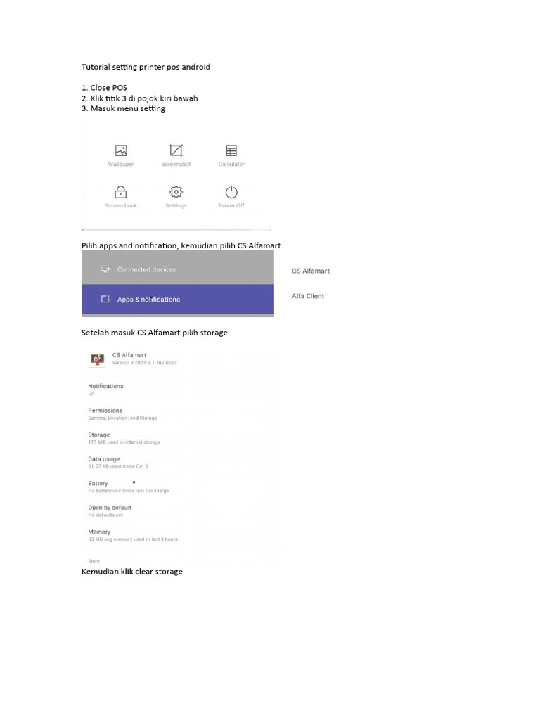 Panduan Setting Printer POS Android | PDF | Komputer