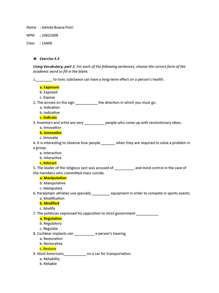 Vocabulary and Reading Exercises on Biotechnology | PDF | Agriculture ...