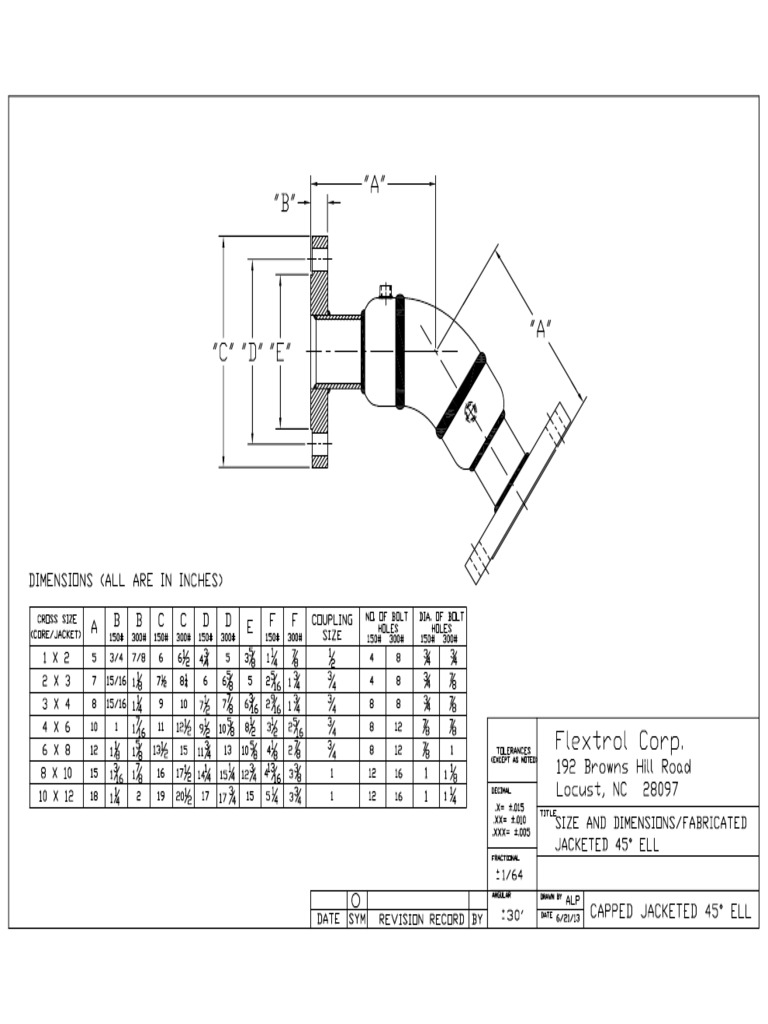 Capped jacketed 45 d ell model pdf