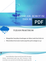 Kadar Air, Bobot Isi Dan Berat Jenis