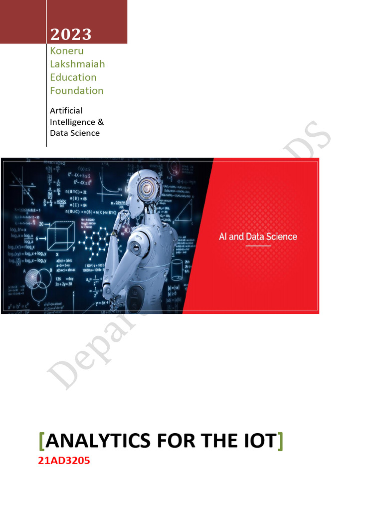 IoT Analytics Lab Workbook 2023-24 | PDF | Internet Of Things | Internet