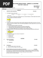 CT2 QP - Grade 6 Answer Key