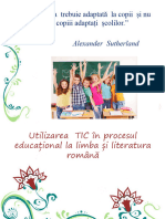 Utilizarea Tic in Procesul Educational La Limba Rom