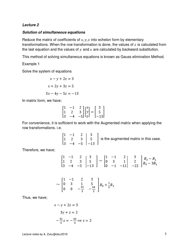 Elementary Transformations L2 PDF