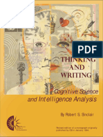 Thinking and Writing Cognitive Science and Intelligence Analysis