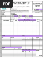 Site Engineer Daily Progress Report Template