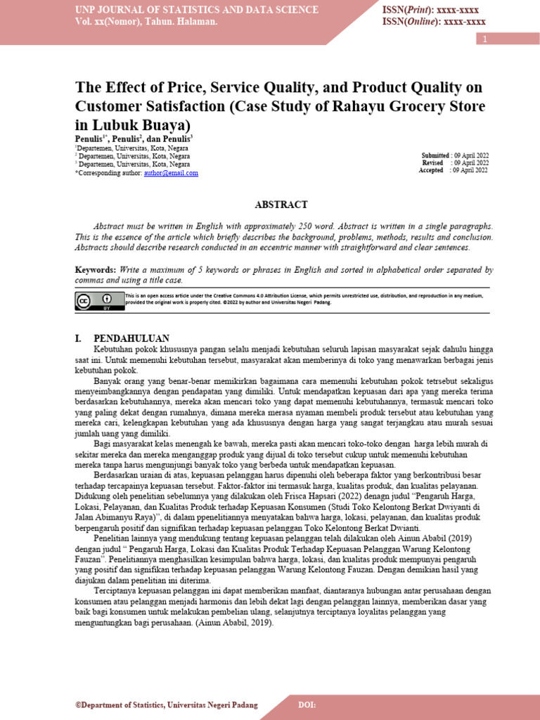 Template Jurnal Statistika Unp Edit3 Pdf