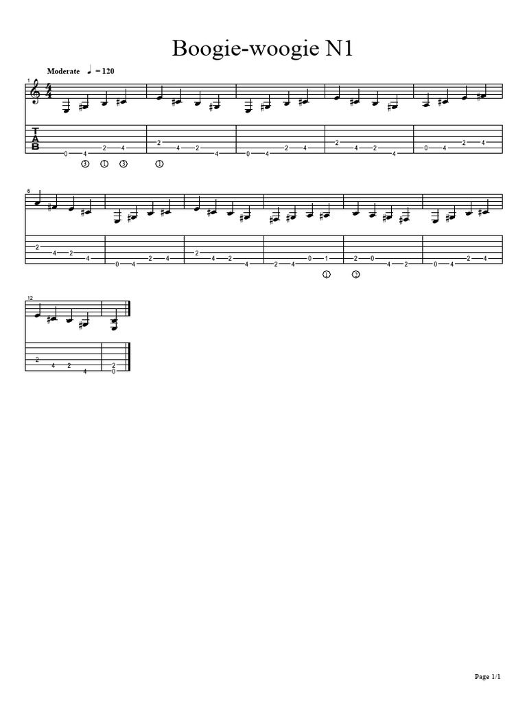 Boogie-Woogie N1 | PDF