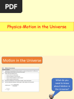 Motion in The Universe