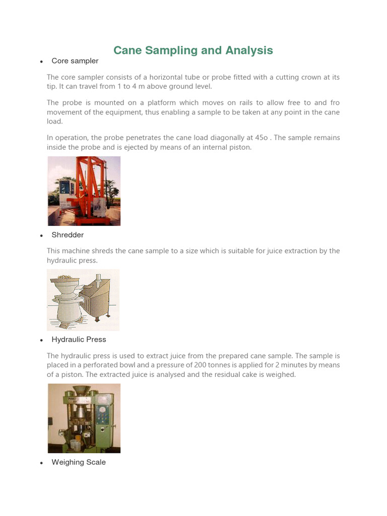 Cane Sampling and Analysis | PDF | Air Pollution | Particulates