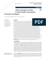 Adaptable Waveform Design For Radar and Jammer For Multi-Target Using Game Theoretic Strategies