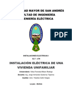 Universidad Mayor de San Andrés Facultad de Ingeniería Ingeniería Eléctrica