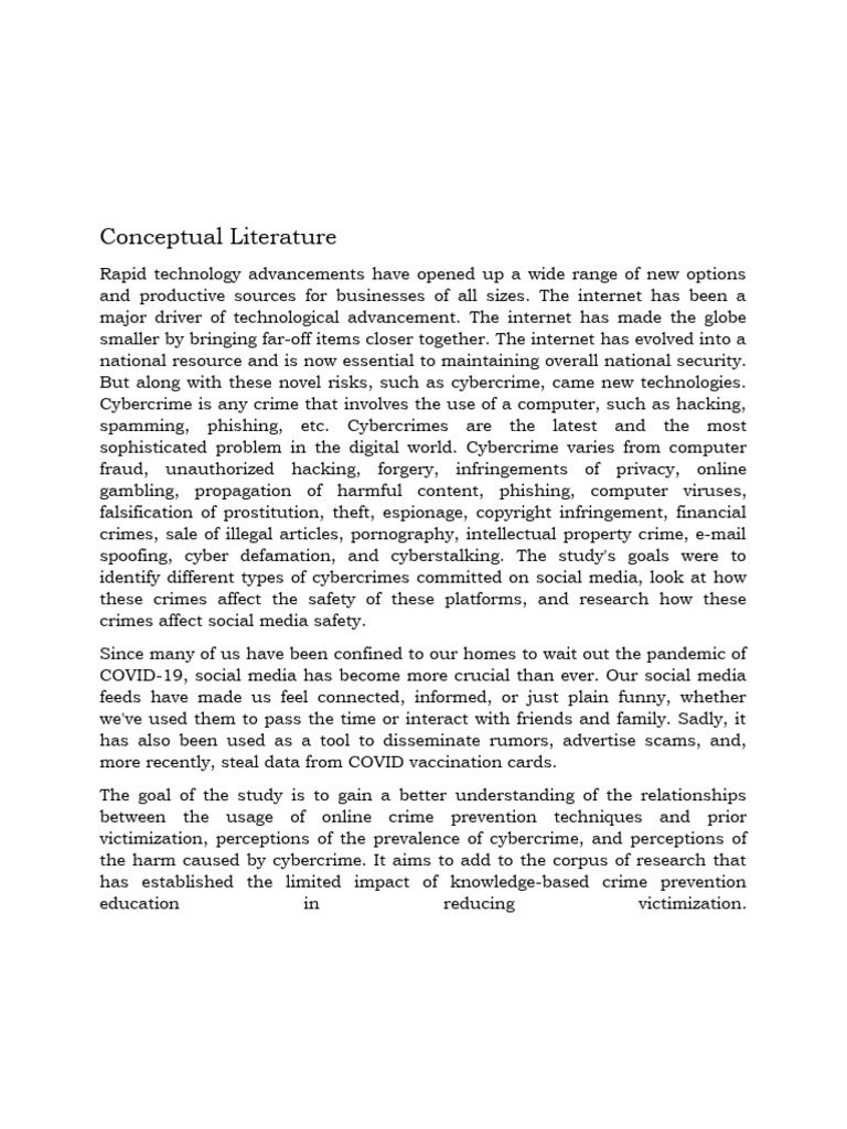 Conceptual Literature | PDF