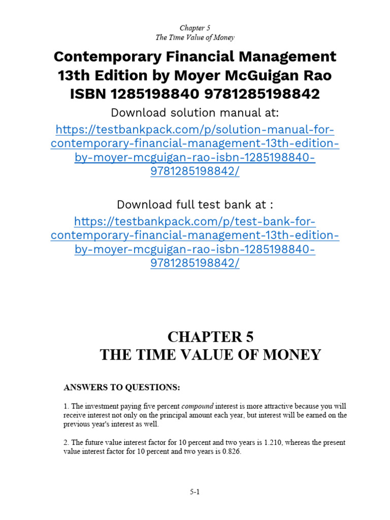 Time Value of Money Explained | PDF | Finance & Money Management