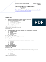 Fundamentals of Cognitive Psychology 3rd Edition Kellogg Test Bank 1