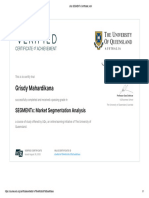 UQx Market Segment Analysis Certificate - Edx