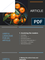 Useful Language For Article