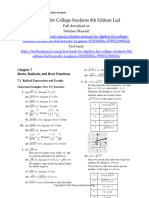 Algebra For College Students 8th Edition Lial Solutions Manual 1