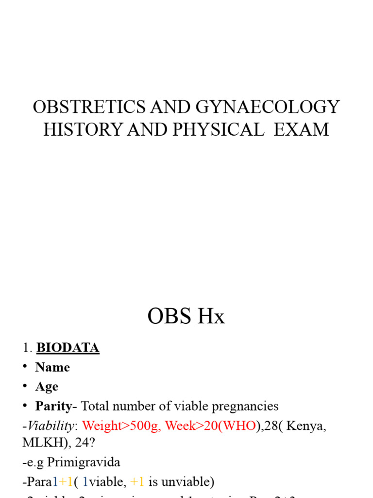 Obstetrics and Gynaecology Exam Guide | PDF | Childbirth | Medical ...