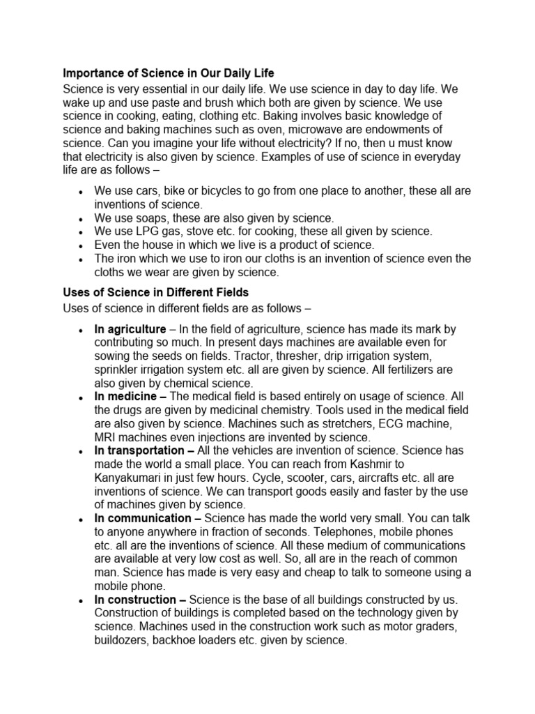 L 2 importance of science in our daily life lecture2 pdf