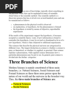 L-1 Branches of Science