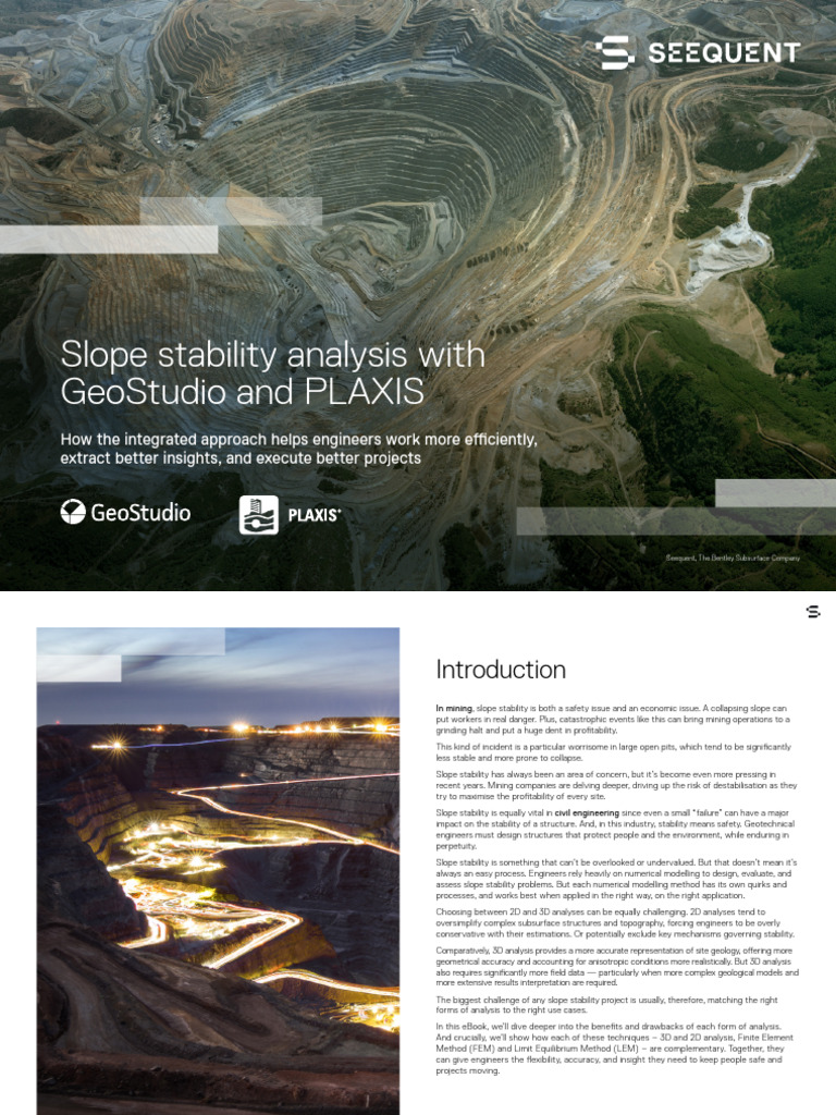 Slope Stability Analysis with GeoStudio | PDF | Computers | Technology ...