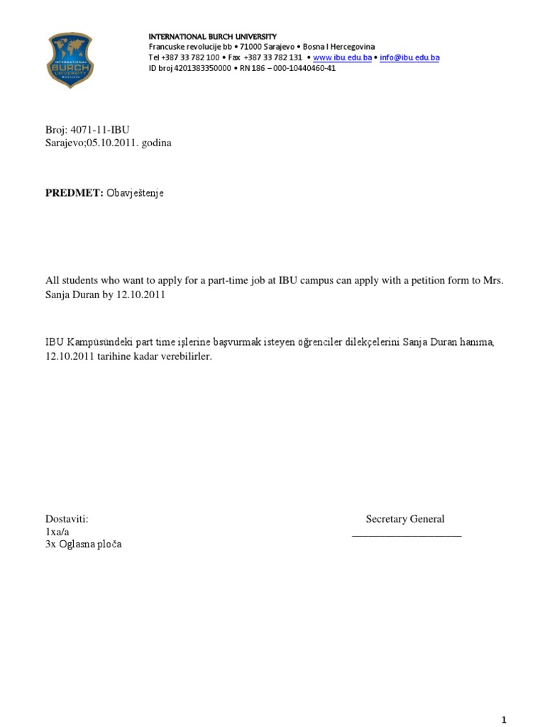 Memo 1 | PDF
