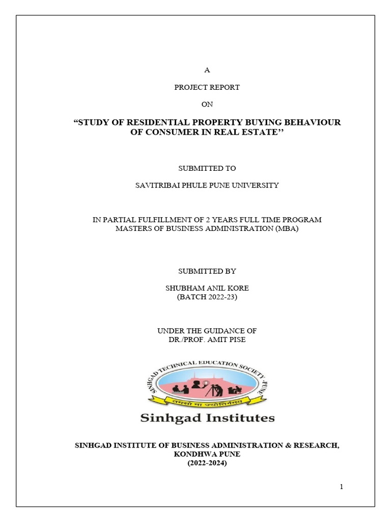 Real Estate Project Final | PDF