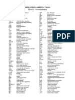 Approved Abbreviations