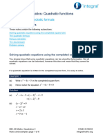 MEI AS Mathematics: Quadratic Functions: Section 2: The Quadratic Formula