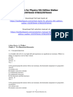 Physics 5th Edition Walker Test Bank 1