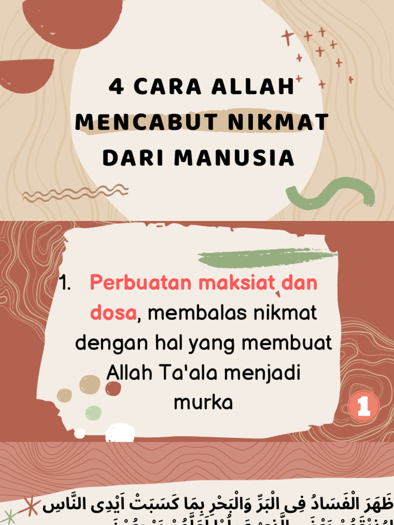 4 Cara Allah Mencabut Nikmat Manusia | PDF