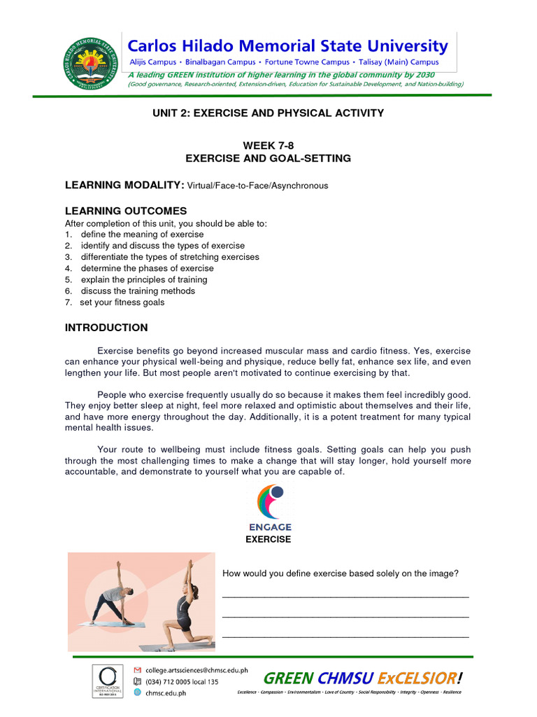 Pepf01 Week 7 8 | PDF | Aerobic Exercise | Physical Fitness