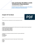 Plants and Society 7th Edition Levetin Test Bank 1