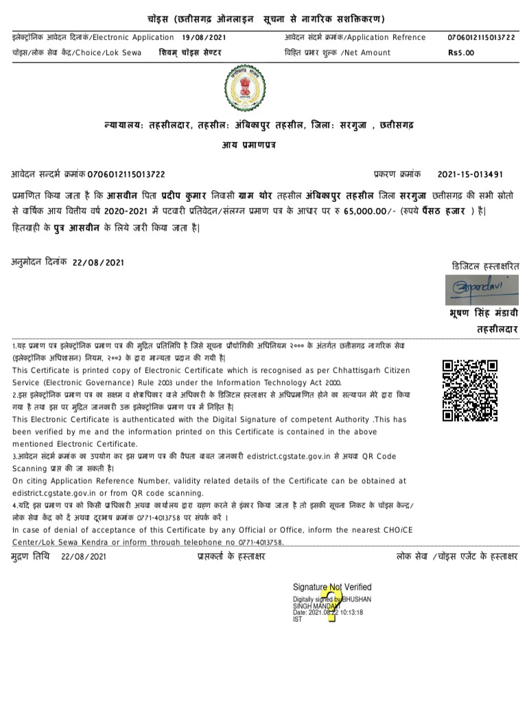 Signature not verified digitally signed by bhushan singh mandavi date