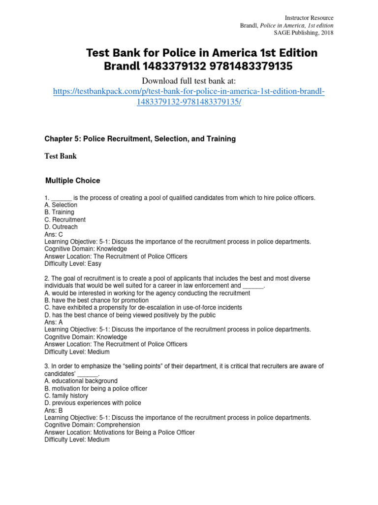 Police Recruitment and Selection Insights | PDF | Career & Growth ...