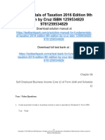 Fundamentals of Taxation 2016 Edition 9th Edition Cruz Test Bank 1