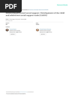 2002 Measuring Perceived Social Support Developmentofthe Childand Adolescent Social Support Scale