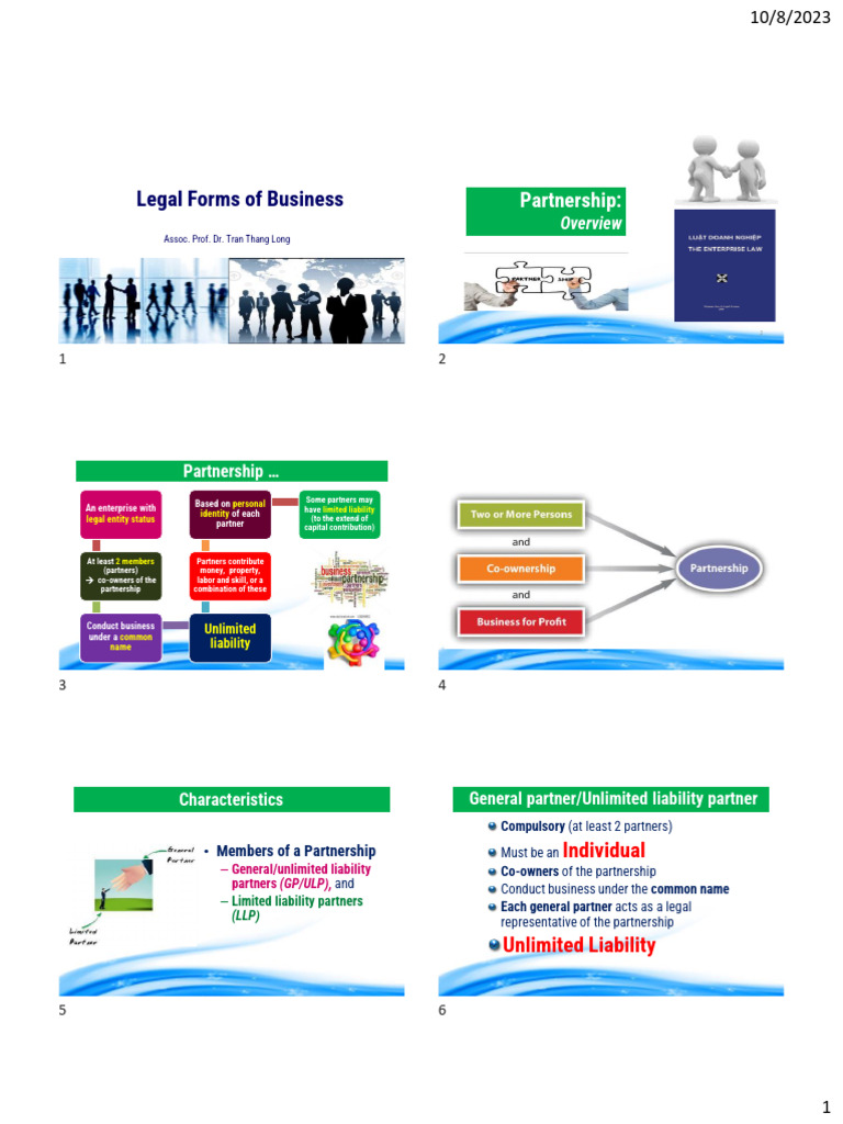 IU Legal Forms of Business Partnership PDF Limited Liability