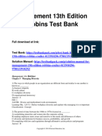 Management 13th Edition Robbins Test Bank 1